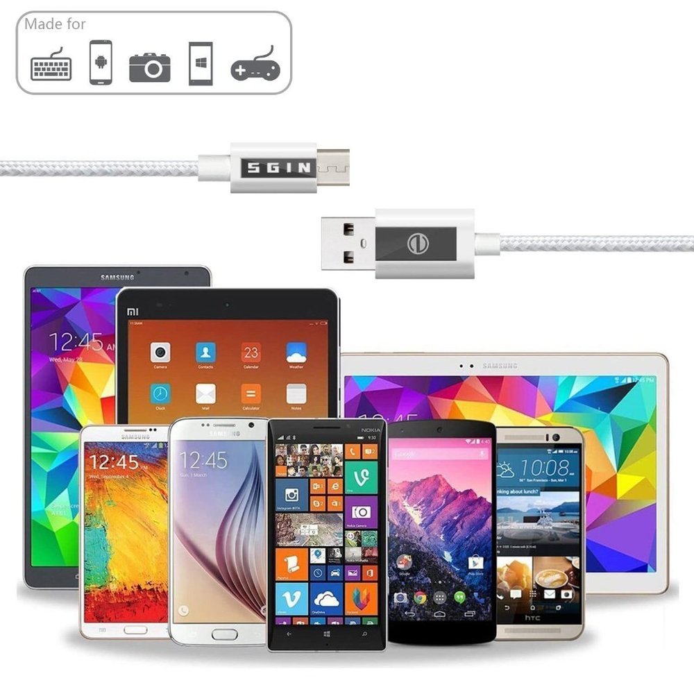 Micro USB Cable 4-Pk Charging Cords (Var. Sizes) - Picture 5 of 7